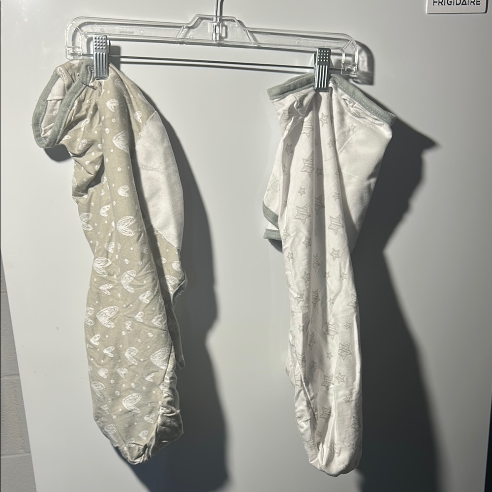 Kids' Star and Planet Print Swaddle Set - Cream and Gray